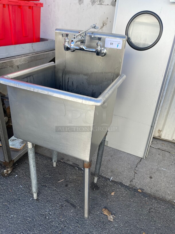 Clean! Commercial Heavy Duty Mop Sink With Faucet NSF  - Image 3 of 8