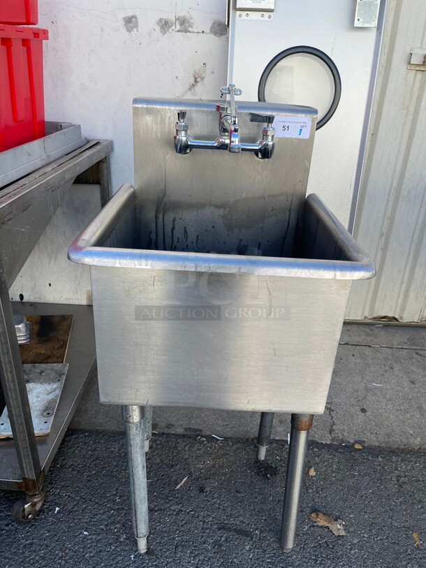 Clean! Commercial Heavy Duty Mop Sink With Faucet NSF  - Image 5 of 8