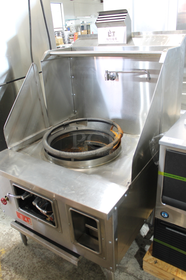 BRAND NEW! L&T Restaurant Equipment CP-101 Stainless Steel Commercial Natural Gas Powered Single Burner Wok Range. 100,000 BTU.  - Image 2 of 8