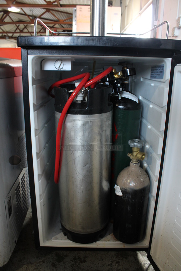 Edgestar Model KC2000A Metal Commercial Direct Draw Kegerator Cold Brewed Coffee Cooler w/ Keg and 2 Tanks on Commercial Casters. 115 Volts, 1 Phase. 20x23x56. Tested and Working! - Image 6 of 7