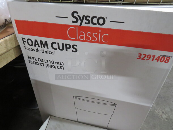 Case Of 24oz Foam Cups.