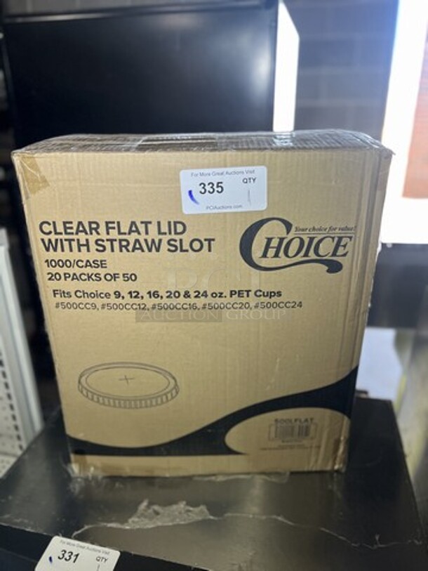 Clear Flat Lid W/Straw Slot, 1 Case