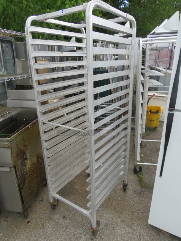 One Aluminum Speed Rack On Casters. 20.5X26X68 - Image 1 of 1