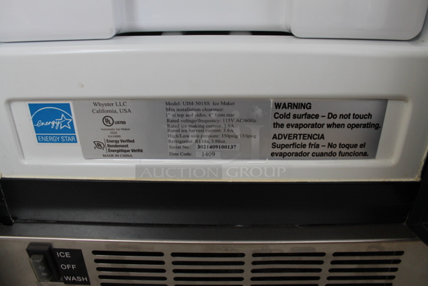 BRAND NEW SCRATCH AND DENT! Whynter UIM-501SS Stainless Steel Built-In Clear 50lb 15" Ice Maker. 115 Volts, 1 Phase. Tested and Working!
 - Image 3 of 5