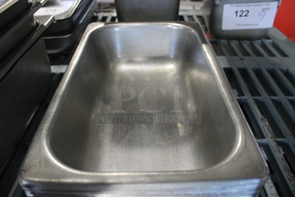 9 Stainless Steel 1/4 Size Drop In Bins. 1/4x2. 9 Times Your Bid! - Image 2 of 2