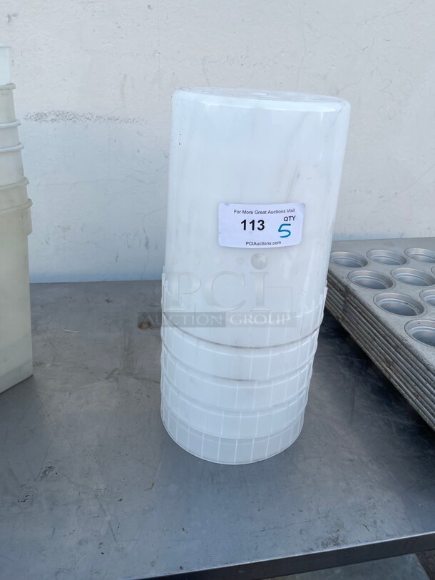Clean! Commercial Round Plastic Containers NSF Great for Food Storage  - Image 1 of 5
