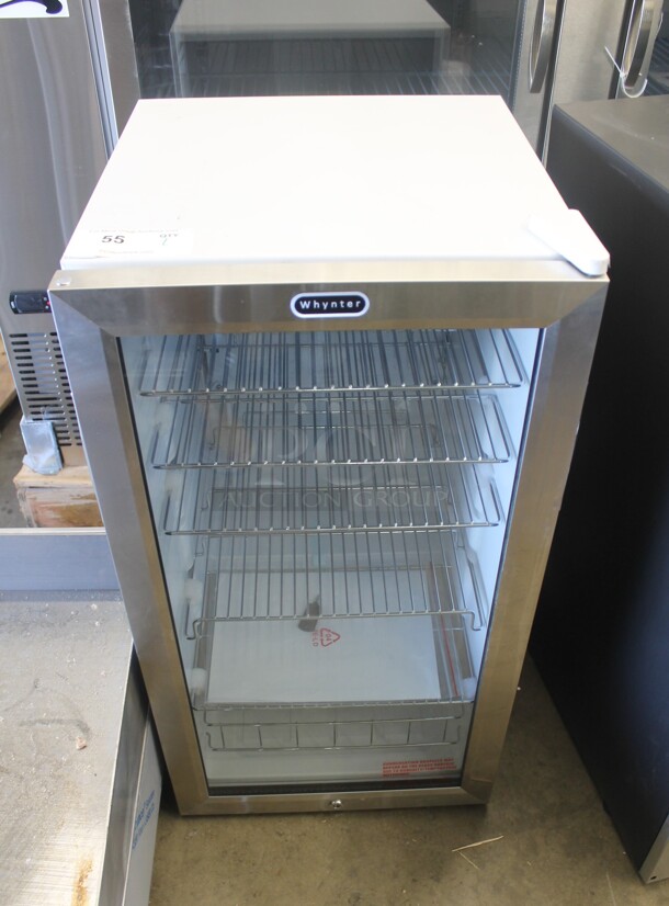 BRAND NEW SCRATCH AND DENT! Whynter BR-128WS Stainless Steel 120 Can Beverage Refrigerator Merchandiser w/  Lock. 115 Volts, 1 Phase. Tested and Working! - Image 1 of 5