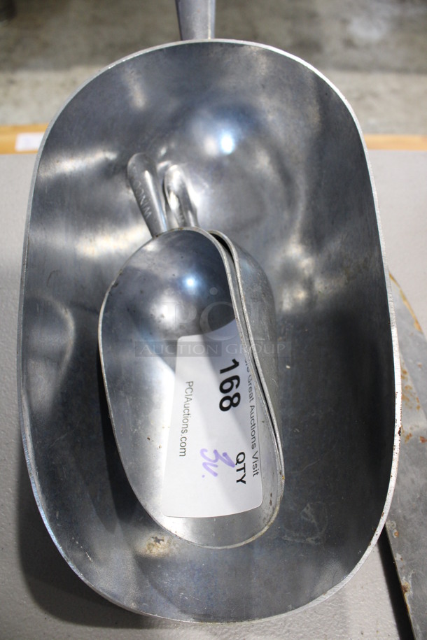 3 Various Metal Ice Scoopers. Includes 16x6.5x4. 3 Times Your Bid! - Image 2 of 2