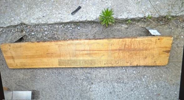 One Wooden Shelf With Brackets. 44X7X9.
