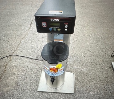 One Bunn Dual Infusion Tea Brewer With Satellite. No Basket. Model# ITB. 120 Volt. 19.5X21X34. $1055.00