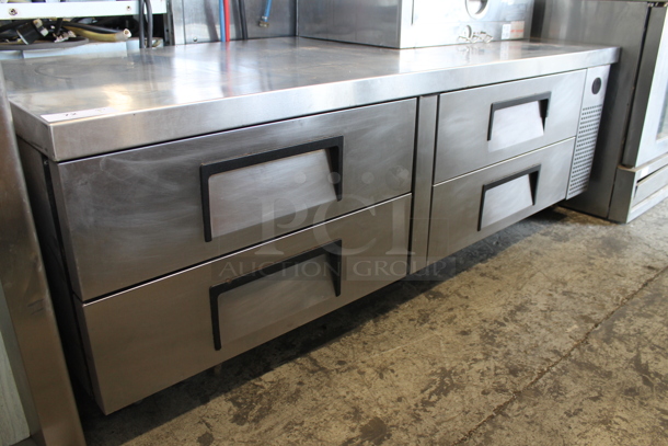 True TRCB-72 Stainless Steel Commercial 4 Drawer Chef Base on Commercial Casters. 115 Volts, 1 Phase. Tested and Working! - Image 1 of 5
