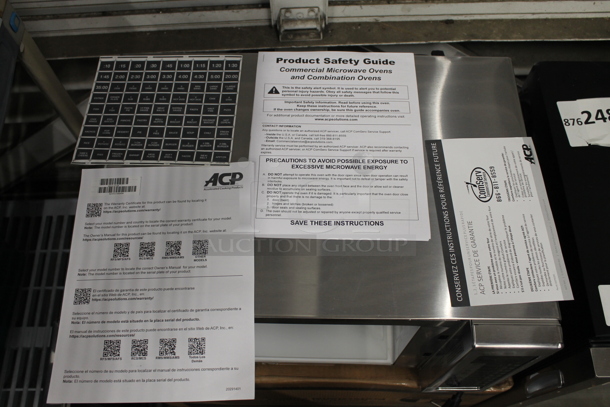 BRAND NEW SCRATCH AND DENT! Amana RCS10TS Commercial Stainless Steel Electric Stackable Microwave. 120V. Tested And Working!  - Image 8 of 11