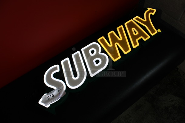 Subway Light Up Sign. 36x2.5x9. Tested and Working! - Image 2 of 7