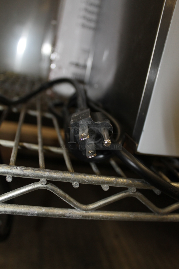 LIKE NEW! Carnival King 382CM16A Commercial Stainless Steel Electric Countertop Crepe Maker With Cast Iron Plate And  Metal T Spreader. 120V. Tested And Working! - Image 7 of 7