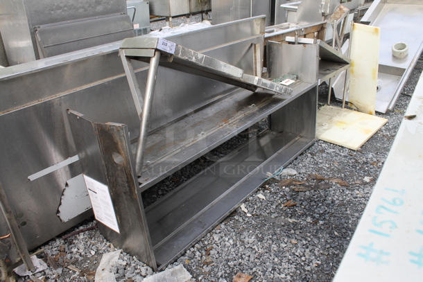 ALL ONE MONEY! Stainless Steel 2 Tier Over Shelf and Metal Table Piece - Image 2 of 5