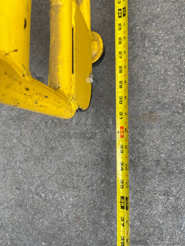 Nice! Cotterman Tilt N Roll 60 in H Steel Rolling Ladder, 3 Steps, 450 lb Load Capacity Yellow Color - Image 8 of 9