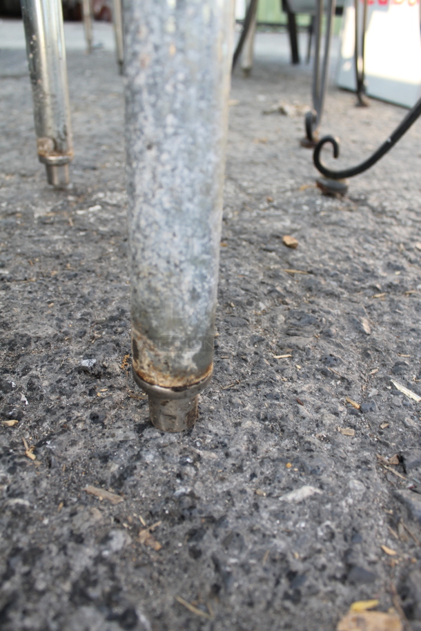 Commercial Stainless Steel Equipment Stand With Undershelf On Galvanized Legs. - Image 4 of 4