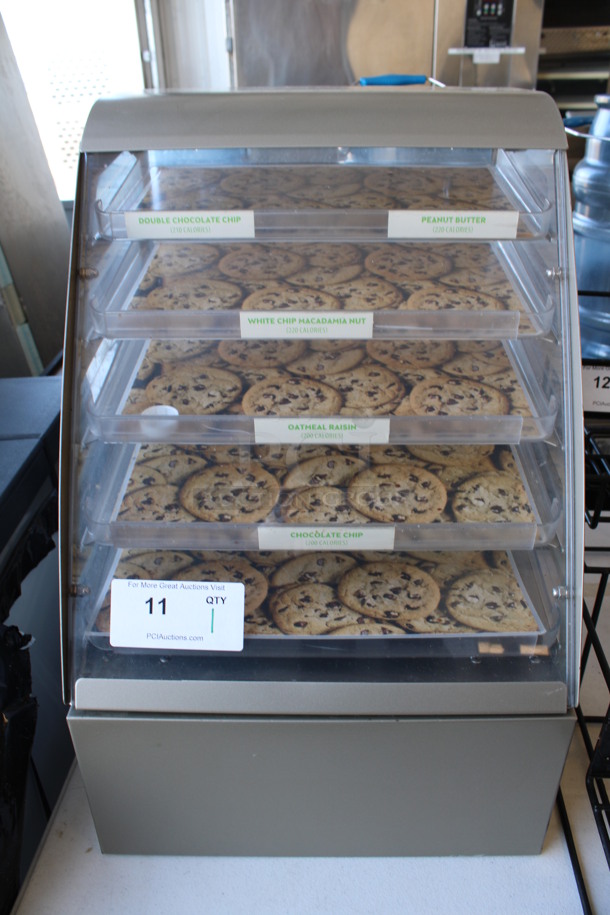 Nemco Brown Metal Countertop Cookie Merchandiser Display Case. 15.5x17x23.5