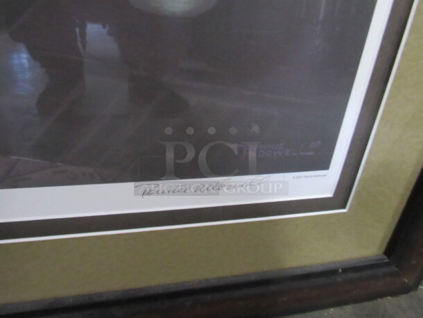 One 33X38 Framed Matted Picture Of Elvis. REFLECTION OF A KING By Ronnie McDowell. 2007. - Image 3 of 3