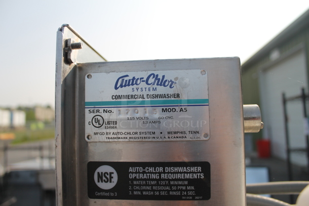 Auto-Chlor A5 Commercial Stainless Steel Dishwasher With Washmate And Drymate Detergents On Galvanized Legs. 115V.  - Image 3 of 12