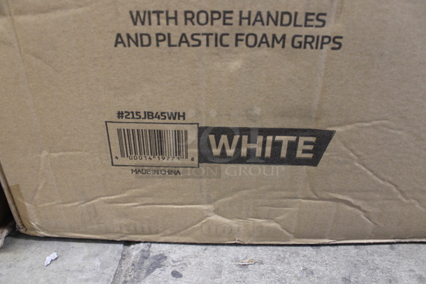 LIKE NEW! CaterGator JB45WH White 1 Faucet 47 Qt. Insulated Jockey Box with 69 ft. Coil - Image 5 of 12