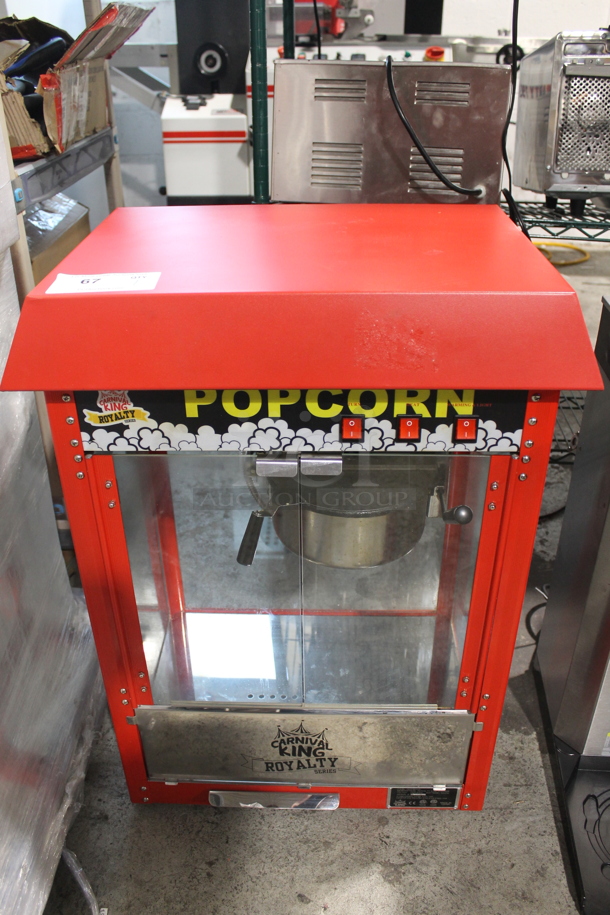 Carnival King 382PM30R Metal Commercial Countertop Popcorn Machine and Merchandiser. 110 Volts, 1 Phase. Tested and Working! - Image 1 of 10