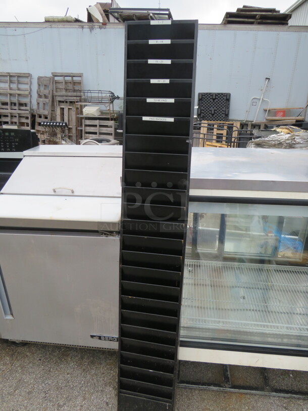 One Wall Mount File Holder. 10X4X66 - Image 1 of 1