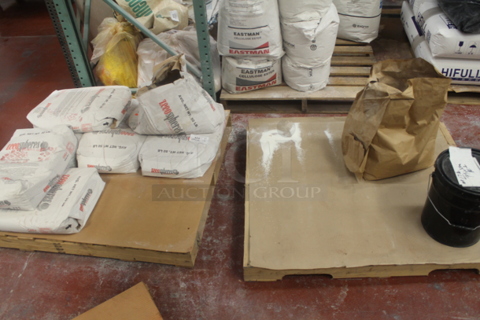 ALL ONE MONEY! TWO PALLET LOT of Various Items Including Zeeospheres and Pliolite ACL. BUYER MUST REMOVE.