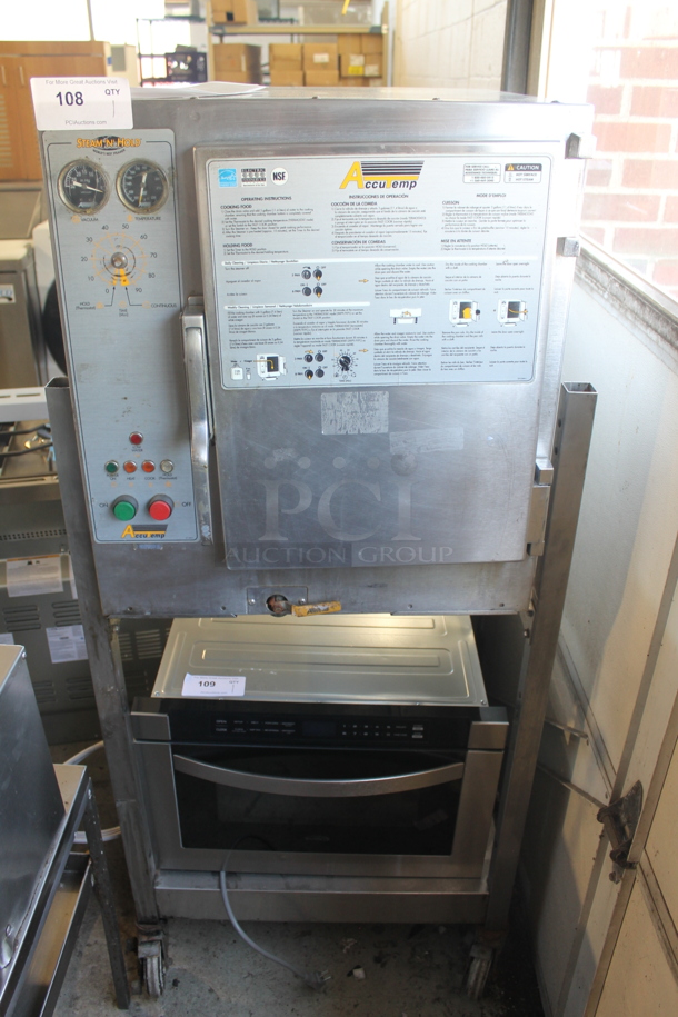 AccuTemp SNH 11 Stainless Steel Commercial Single Door Steam Cabinet w/ Under Shelf on Commercial Casters. 208-250 Volts, 3 Phase. - Image 1 of 7