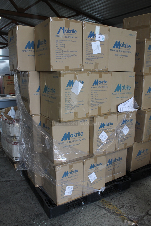 36 BRAND NEW! Boxes of 240 Makrite 9500-N95S Disposable Respirator. 36 Times Your Bid! - Image 1 of 4