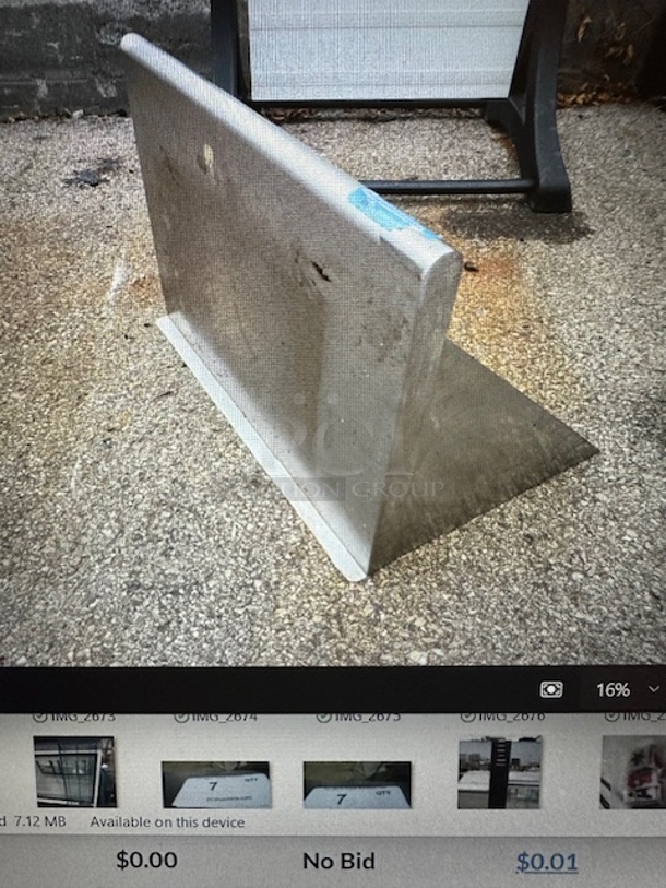 One Wall Mount Stainless Steel Shelf. 24X18X18 - Image 1 of 1