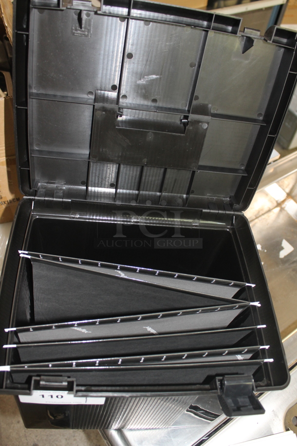 Black Poly Filing Bin w/ Lid. - Image 3 of 3