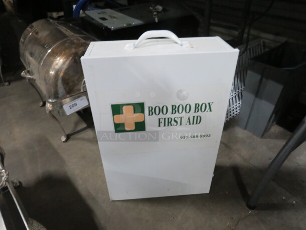 One Metal 1 Door Boo Boo Box First Aid Kit. - Image 1 of 2