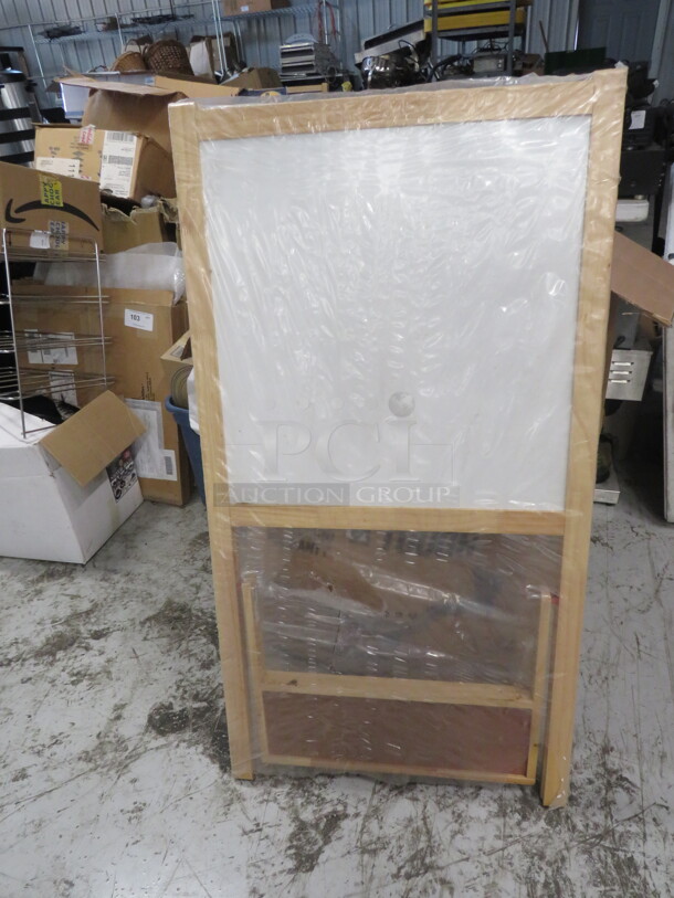 One NEW Ikea Wooden Dry Erase/Chalkboard. 24.5X48 - Image 2 of 2