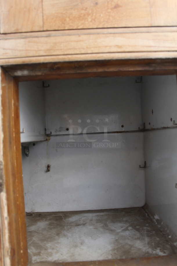 ANTIQUE! The Eddy Refrigerator Wooden 4 Door Cooler. Cannot Test Due To Missing Power Cord

 - Image 10 of 10