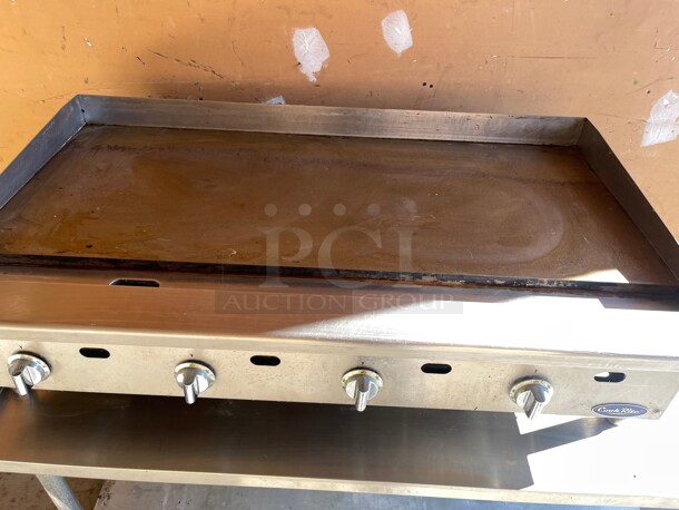Barley Used! Atosa CookRite ATMG-48T 48 inch Commercial Gas Griddle, Countertop, Thermostatic Controls - 100,000 BTU NSF Tested and Working! - Image 6 of 10