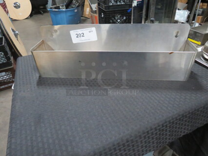 One Stainless Steel Bottle Rail. 22X5X7