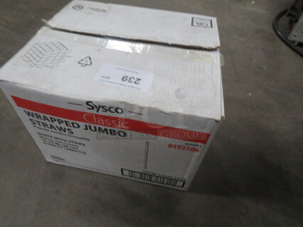 One Box Of Jumbo Wrapped Straws.