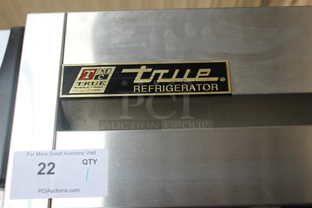 True T-49 Stainless Steel Commercial 2 Door Reach In Cooler w/ Poly Coated Racks on Commercial Casters. 115 Volts, 1 Phase. Tested and Working! - Image 2 of 6