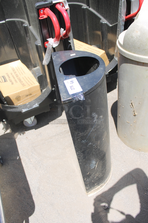 Black Metal Trash Can Shell. - Image 2 of 3