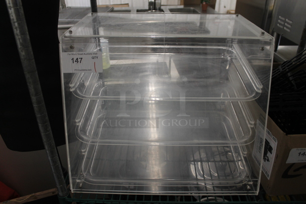 Clear Poly Countertop Dry Merchandiser Display Case