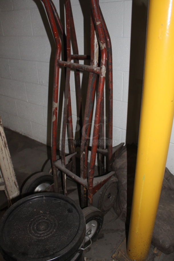 ALL ONE MONEY! Lot of Various Items Including Black Metal Barrel, 2 Metal Furniture Dollies and Poly Buckets. BUYER MUST REMOVE. - Image 3 of 4