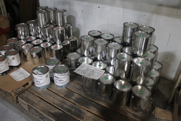 ALL ONE MONEY! PALLET LOT Including Metal Tins of Proflex Primer for Asphalt Roofs. BUYER MUST REMOVE. - Image 2 of 3