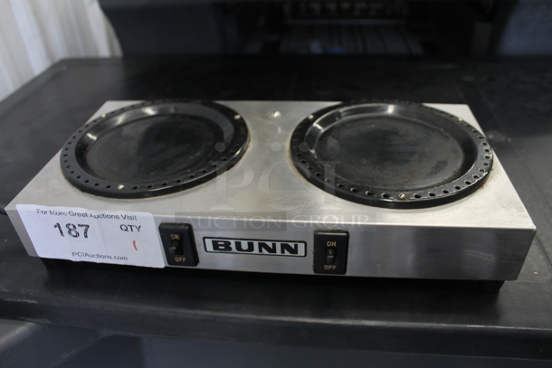 Bunn WX-2 Stainless Steel Commercial Countertop 2 Burner Coffee Pot Warmer. 120 Volts, 1 Phase. Tested and Working!