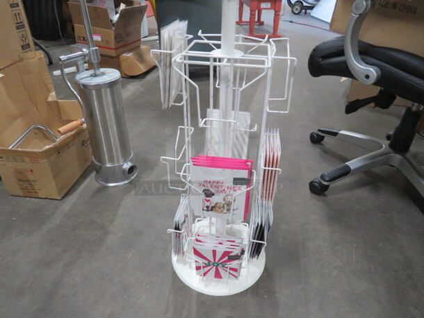 One Metal Rotating Card Display With Assorted Cards. - Image 1 of 3
