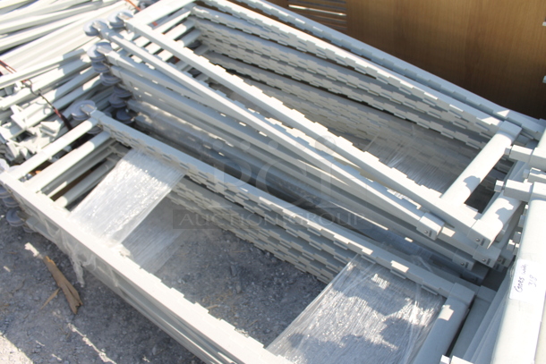 ALL ONE MONEY! Lot of BRAND NEW! Gray Poly Pieces to Shelving Unit. - Image 8 of 9
