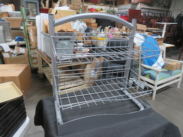 One NEW 2 Shelf Metal Merchandising Shelf. 24X13X25 - Image 1 of 2