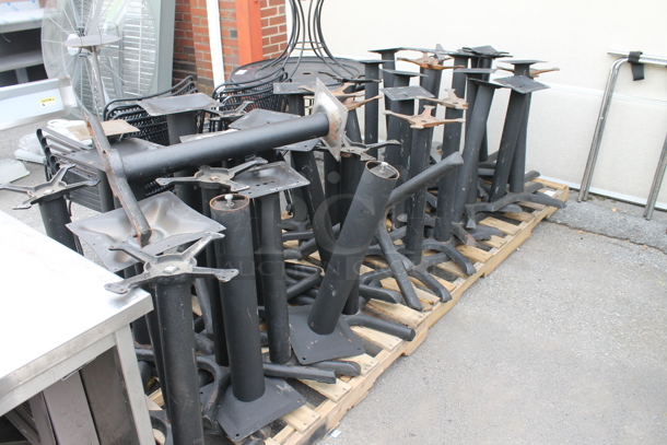 ALL ONE MONEY! TWO PALLET LOT of Various Black Metal Table Bases. - Image 2 of 4