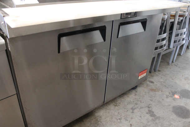 2018 Atosa ASP48-18 Stainless Steel Commercial Sandwich Salad Prep Table Bain Marie Mega Top w/ Stainless Steel Drop In Bins and 2 Tier Over Shelf on Commercial Casters. 115 Volts, 1 Phase. Tested and Working! - Image 9 of 9