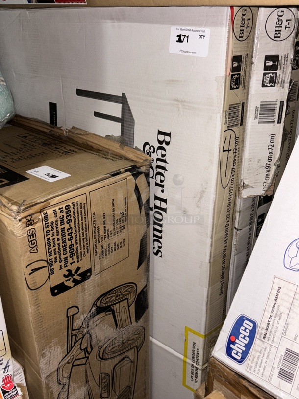 Better Homes & Gardens BH10-092-099-94 Milport Dining Tables 4x Your Bid. 

Holiday Time 7-1/2ft Pre-Lit Kennedy Fir QS-White Artificial Christmas/Holiday Tree, 4ft Diameter.  - Image 1 of 3